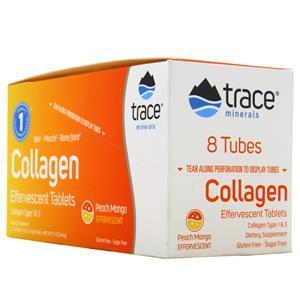 Trace Minerals Research Collagen Effervescent Tablets Peach Mango 80 tabs