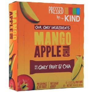 Kind Pressed Fruit & Chia Bar Mango Apple 12 bars