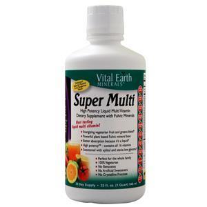 Vital Earth Minerals Super Multi Natural Passion Fruit Tangerine 32 fl.oz