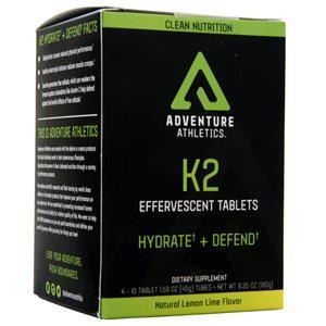 Adventure Athletics K2 Effervescent Tablets Natural Lemon Lime 40 tabs