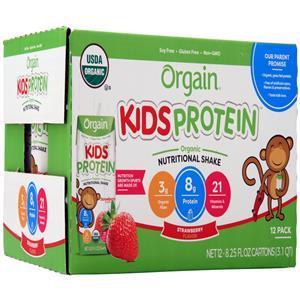Orgain Kids Protein Organic Nutritional Shake RTD Strawberry 12 pack
