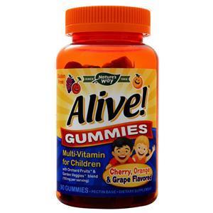 Nature's Way Alive! Gummies - Multi Vitamin for Children Cherry, Orange & Grape 90 gummy