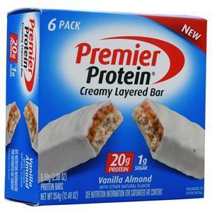 Premier Nutrition Creamy Layered Bar Vanilla Almond 6 bars