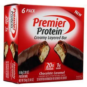 Premier Nutrition Creamy Layered Bar Chocolate Caramel 6 bars