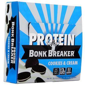 Bonk Breaker Protein Bar Cookies & Cream 12 bars