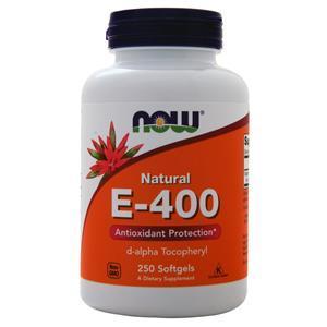 Now E-400 (d-alpha Tocopheryl)  250 sgels