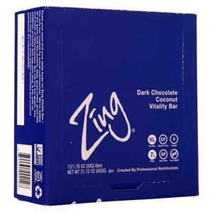 Zing Nutrition Bar Dark Chocolate Coconut 12 bars