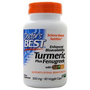 Doctor's Best Turmeric Plus Fenugreek with CurQfen  90 vcaps