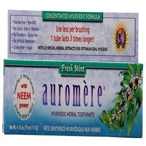 Auromere Ayurvedic Herbal Toothpaste Fresh Mint 4.16 oz