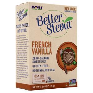 Now Better Stevia - Zero Calorie Sweetener French Vanilla 75 pckts