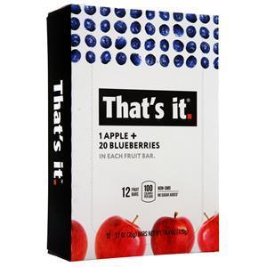 That's it Nutrition Fruit Bar Apple & Blueberries 12 bars