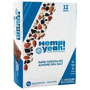 Manitoba Harvest Hemp Yeah! Protein-Packed Super Seed Bar Dark Chocolate Almond Sea Salt 12 bars