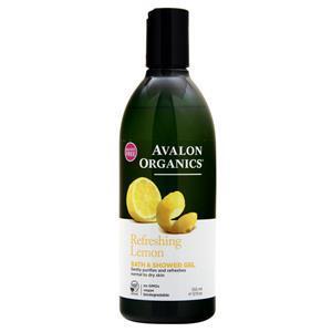 Avalon Organics Bath & Shower Gel Refreshing Lemon 12 fl.oz