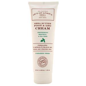 Out of Africa Shea Butter Foot & Leg Cream Peppermint Menthol & Tea Tree 4.25 oz