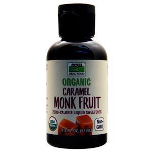 Now Organic Monk Fruit - Zero Calorie Liquid Sweetener Caramel 1.8 fl.oz