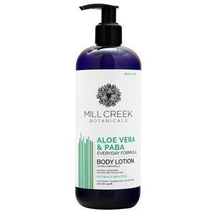 Mill Creek Botanicals Aloe Vera & PABA Body Lotion - Everyday Formula  14 fl.oz