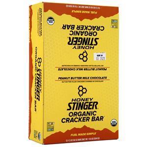 Honey Stinger Organic Cracker Bar Peanut Butter Milk Chocolate 12 bars