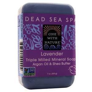 One With Nature Dead Sea Spa - Triple Milled Mineral Soap Lavender 7 oz