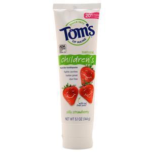 Tom's Of Maine Natural Children's Fluoride Toothpaste Silly Strawberry 5.1 oz