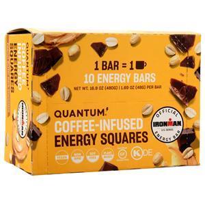 Quantum Squares Coffee-Infused Energy Squares Peanut Butter Dark Chocolate 10 bars