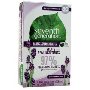 Seventh Generation Fabric Softener Sheets Fresh Lavender 80 count