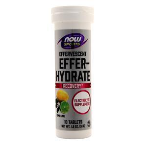 Now Effer-Hydrate Effervescent Tablets Lemon Lime 10 tabs