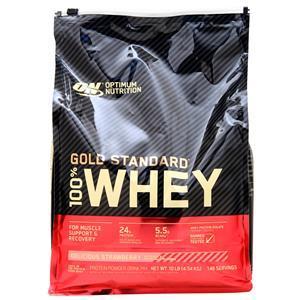 Optimum Nutrition 100% Whey Protein - Gold Standard Delicious Strawberry 10 lbs