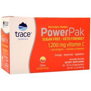 Trace Minerals Research Electrolyte Stamina Power Pak - Sugar Free Citrus 30 pckts