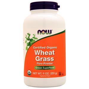 Now Wheat Grass Pure Powder - Certified Organic  9 oz