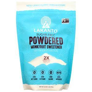 Lakanto Powdered Monkfruit Sweetener with Erythritol - Sugar Free  16 oz