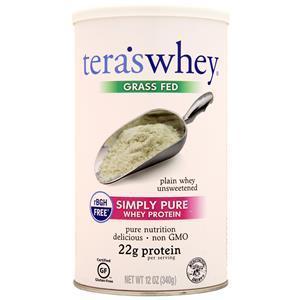 Tera's Whey Grass Fed Simply Pure Whey Protein Plain Whey Unsweetened 12 oz