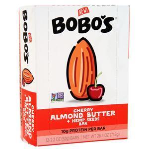 Bobo's Protein Bar Cherry Almond Butter + Hemp Seeds 12 bars