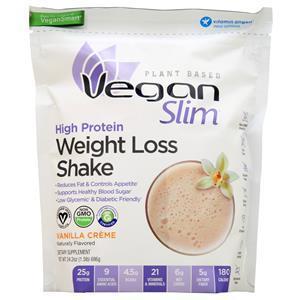 Naturade Vegan Slim High Protein Weight Loss Shake Vanilla Creme 1.5 lbs