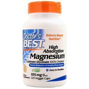 Doctor's Best High Absorption Magnesium Lysinate Glycinate  120 vcaps