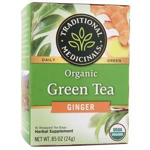 Traditional Medicinals Organic Green Tea Green Tea Ginger 16 pckts