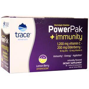 Trace Minerals Research Electrolyte Stamina Power Pak + Immunity Lemon Berry 30 pckts