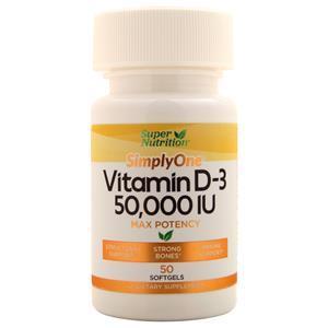 Super Nutrition Simply One Vitamin D-3 (50,000IU)  50 sgels