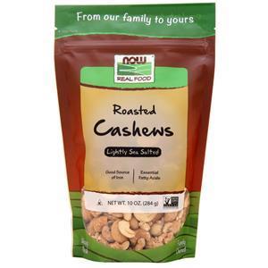 Now Roasted Cashews Lightly Sea Salted 10 oz