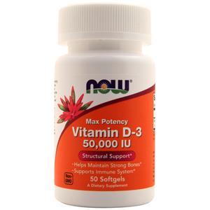 Now Vitamin D-3 (50,000IU)  50 sgels