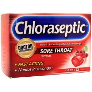 Chloraseptic Sore Throat Lozenges Cherry 18 lzngs