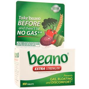 Beano Food Enzyme Dietary Supplement Extra Strength 100 tabs