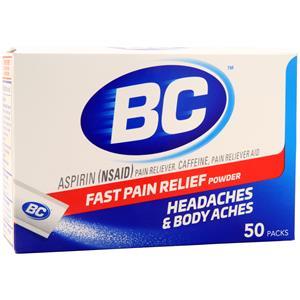 BC Fast Pain Relief Powder Headaches & Body Aches 50 pack