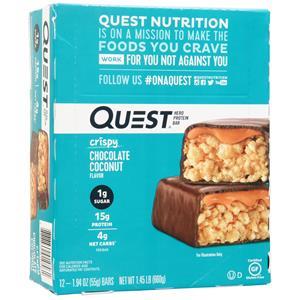 Quest Nutrition Quest Hero Protein Bar Crispy Chocolate Coconut 12 bars