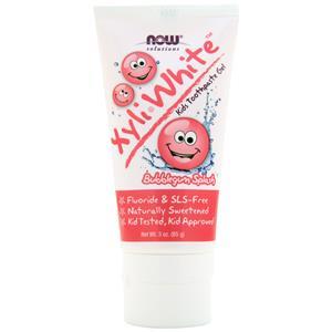 Now XyliWhite Kid's Toothpaste Gel Bubblegum Splash 3 oz