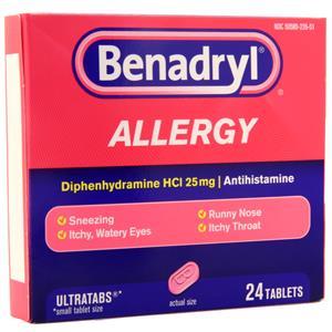 Benadryl Allergy UltraTabs  24 tabs