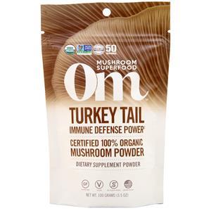 OM Mushroom Superfood Turkey Tail Mushroom Powder - Certified 100% Organic  100 grams
