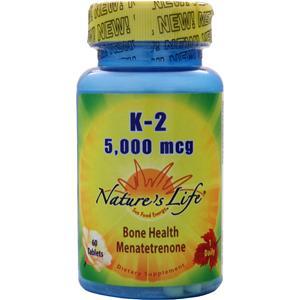 Nature's Life K-2 (5,000mcg)  60 tabs